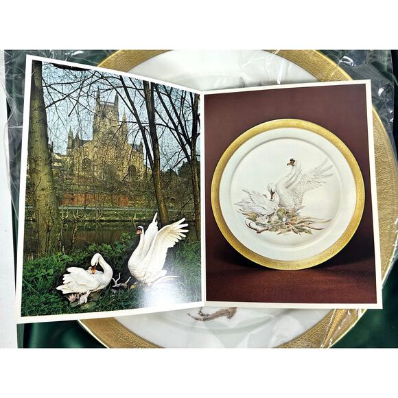 Edward Marshall Boehm "Bird of Peace" 1972 Gold RIm 13" Plate Presentation Box - Picture 6 of 13